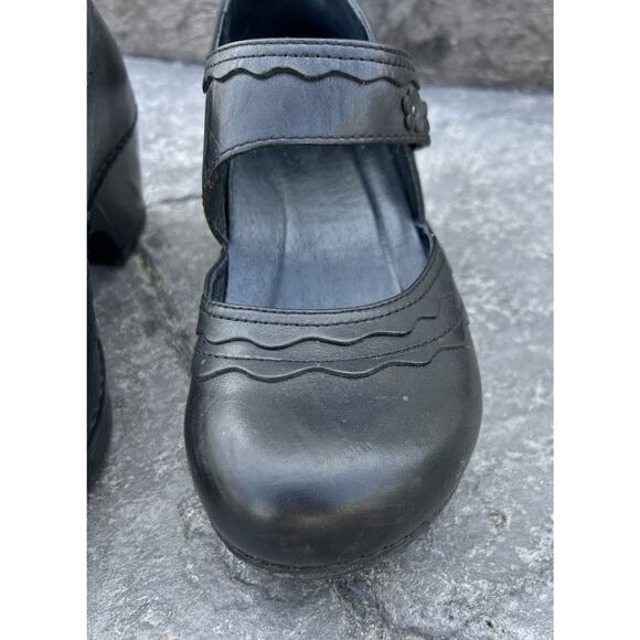 Dansko Shoes Women’s US 6.5 Leather Black Mary Janes Low Heel Floral EU 37 - Picture 5 of 16